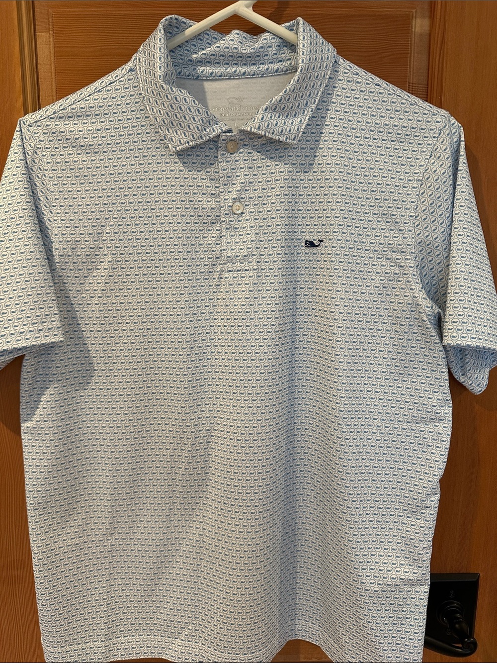 Vineyard Vines Light Blue Micro-Print Polo